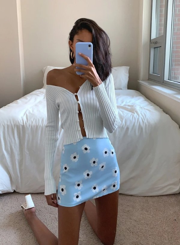 Shelly Mini Skirt Blue