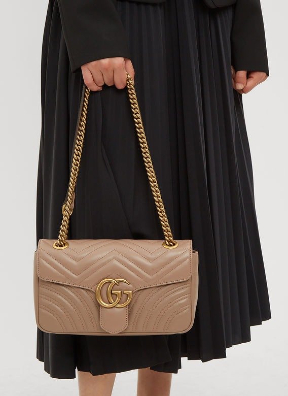 Gucci Small GG Marmont 2.0 Shoulder Bag in Neutrals | LN-CC