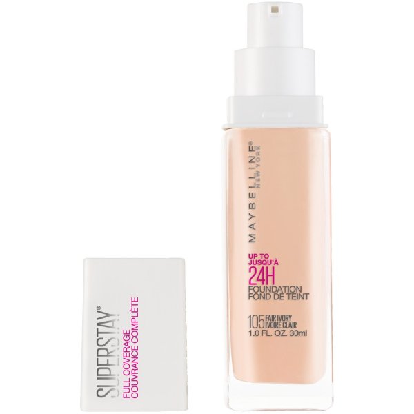 Maybelline Super Stay Full Coverage Liquid Foundation Makeup, Fair Ivory