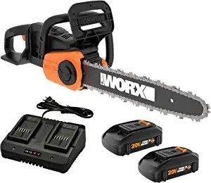 40V 14" Cordless Chainsaw Power Share with Auto-Tension - WG384 (Batteries & Charger Included)