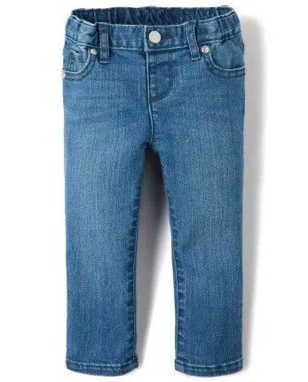 Baby And Toddler Girls Basic Super Skinny Jeans - Medium Royal Blue Wash | The Children's Place