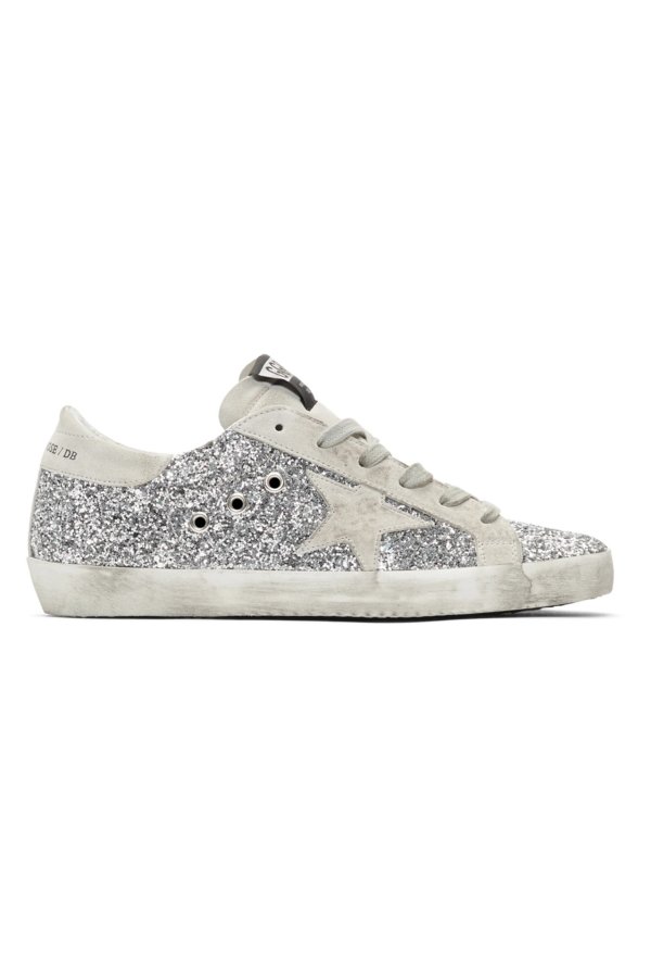 SSENSE Exclusive Silver Glitter Superstar Sneakers