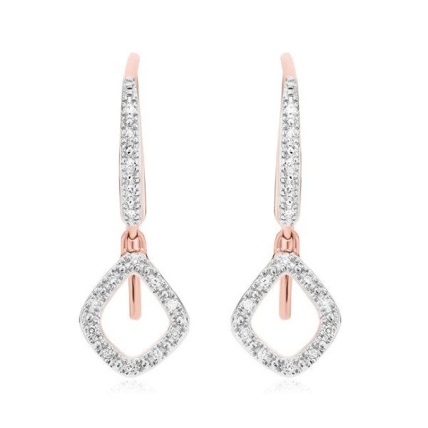 Riva Mini Kite Drop Diamond Earrings | Monica Vinader