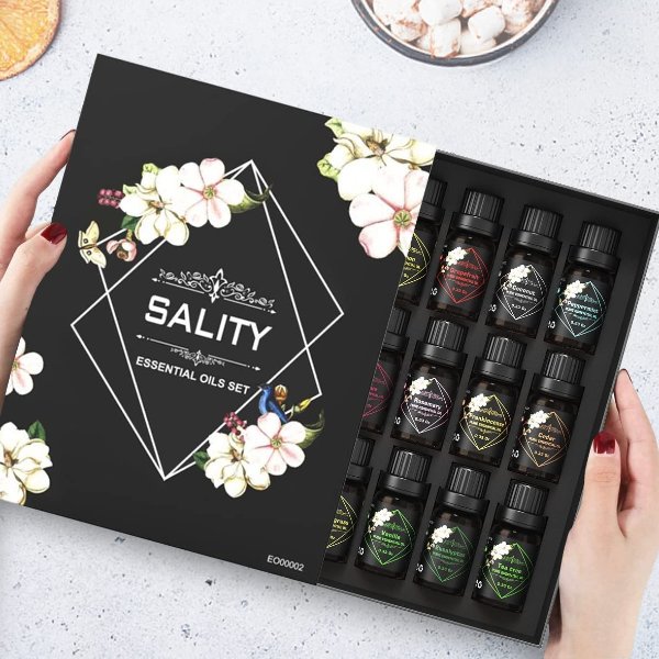 Sality Essential Oils Set 15 Pack 10ML – 100% Pure Pure & Natural Essential Oils Gift Set