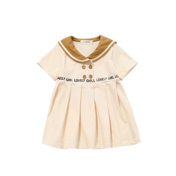 Spring Summer Toddler Dress – Cream