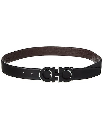 Ferragamo Gancini Reversible & Adjustable Leather Belt / Gilt