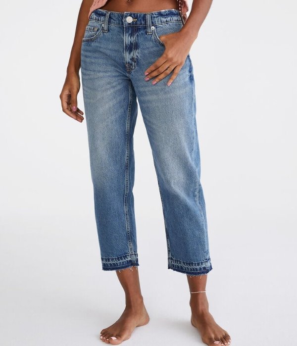 Low-Rise Baggy Crop Jean