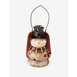 Stoneware Snowman Lantern