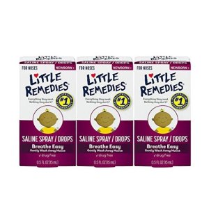 Little Remedies Saline Spray and Drops | Safe for Newborns | 0.5 FL OZ | 3 Pack