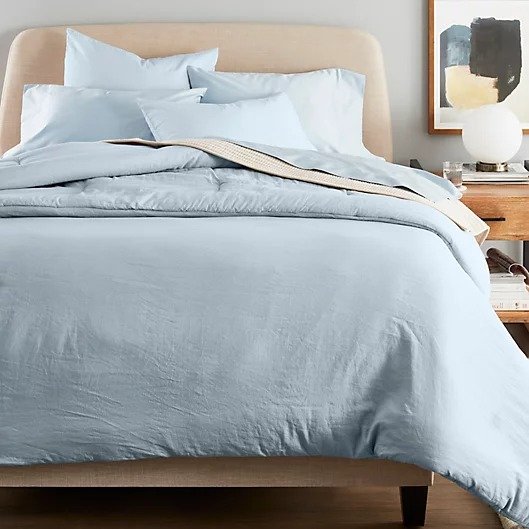 Washed Linen Cotton 3-Piece Duvet Cover Set | Bed Bath & Beyond