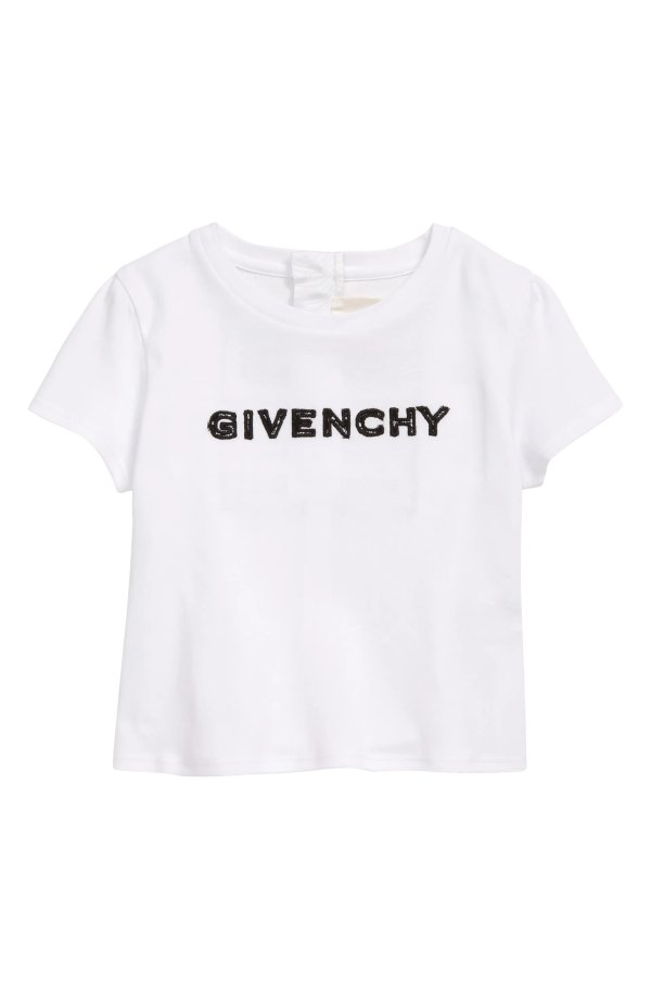 Kids' Embroidered Lace Cotton Logo Tee