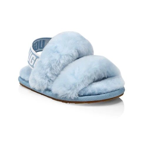 Little Girl's and Girl's Oh Yeah Fur Slingback Slippers