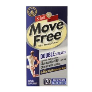 Move Free Double Strength Glucosamine Chondroitin and Hyaluronic Acid Joint Supplement, 120 Count