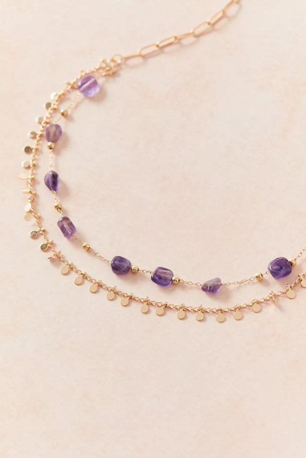 Ashlyn Genuine Stone Layer Necklace