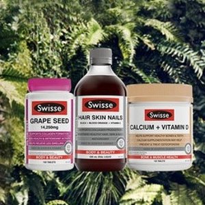 Swisse 精选保健品热卖 收葡萄籽、钙&VC片