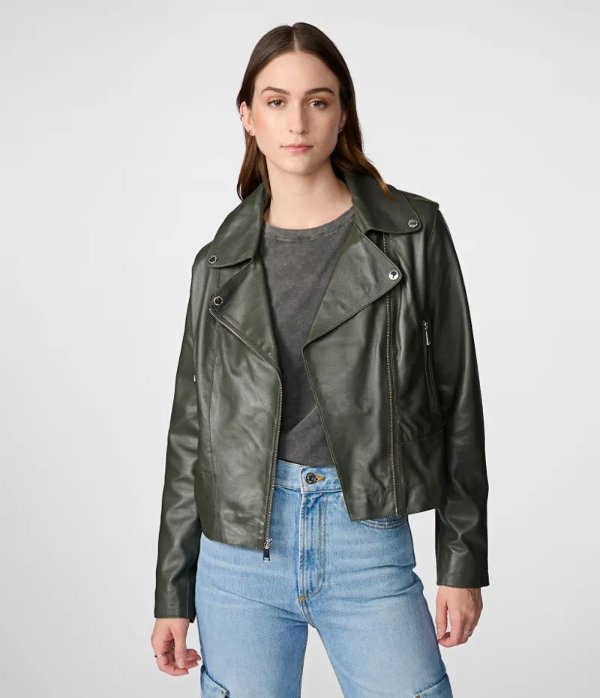 Paige Leather Moto Jacket