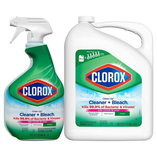 Clean-Up All Purpose Cleaner with Bleach, Original, 32 oz & 180 oz Refill