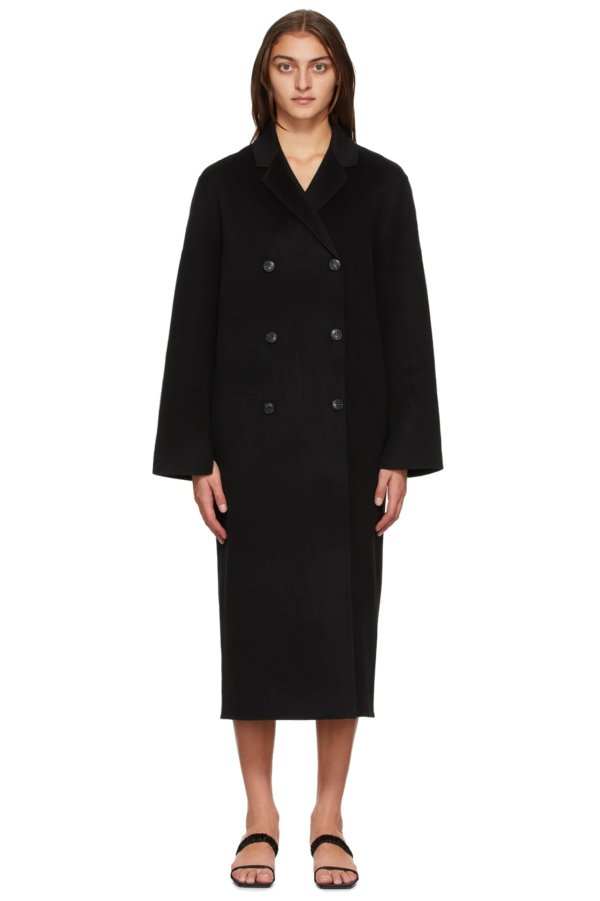 Black Wool Picos Coat