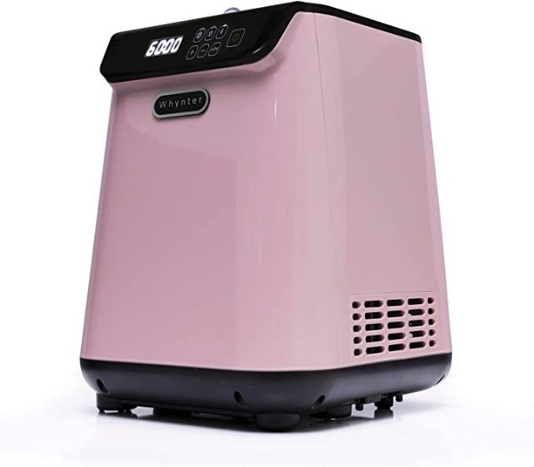 ICM-128BPS Upright Automatic Ice Cream Maker 1.28 Quart Capacity with Built-in Compressor, no pre-freezing, LCD Digital Display, Timer, with Stainless Steel Bowl Limited Black Pink Edition