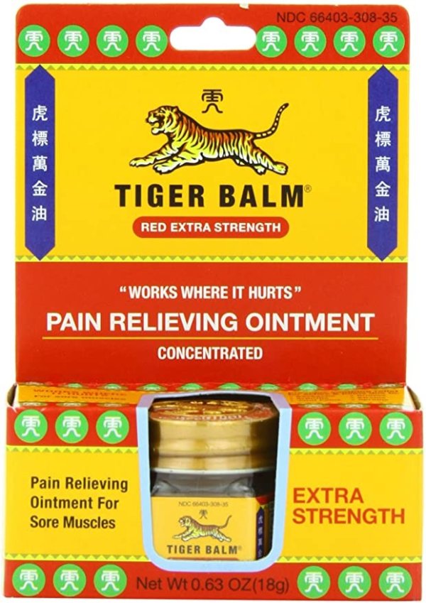 Tiger Balm Pain Relieving Ointment, Extra Strength, 0.63 Ounce