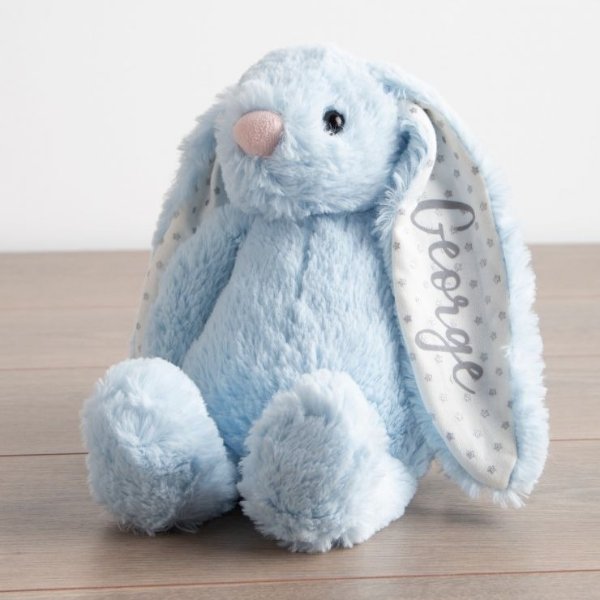 Personalized Blue Bunny Stuffed Animal