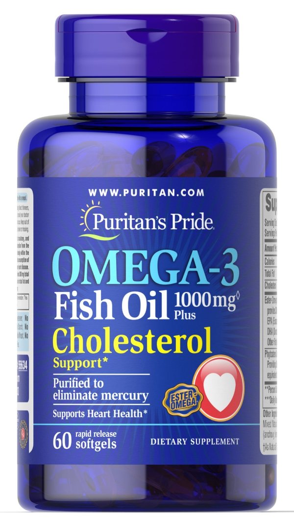 Heart Health: Omega-3 Fish Oil Plus Cholesterol Support**