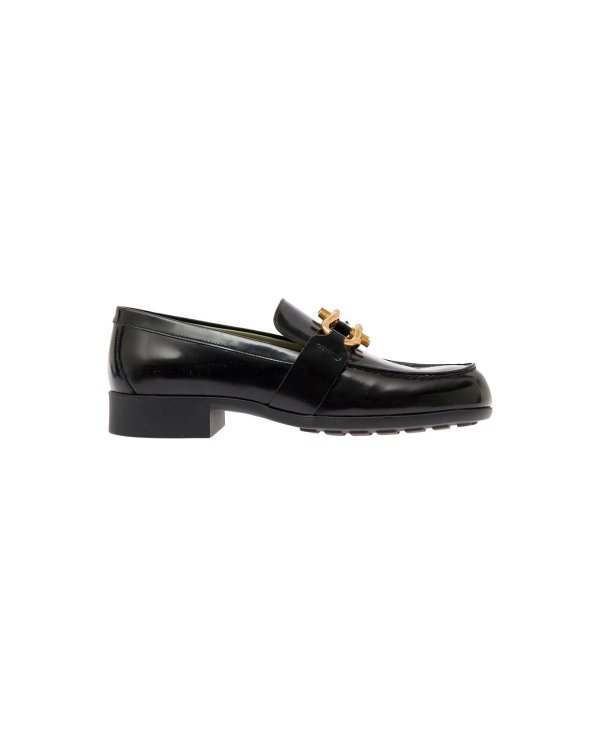 'monsieur' Black Loafers With Horsebit In Patent Leather Woman Bottega Veneta