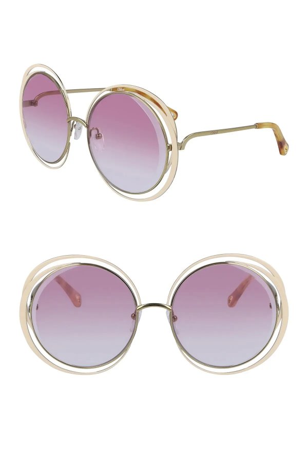 Carlina 59mm Round Sunglasses