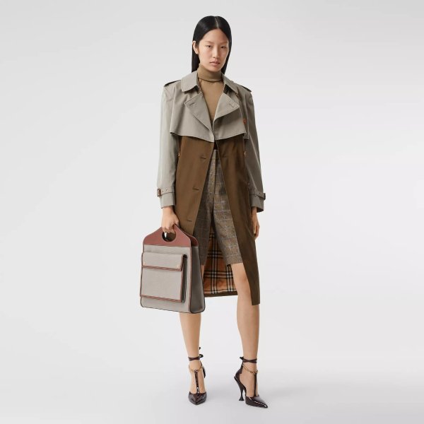 Two-tone Reconstructed Trench Coat