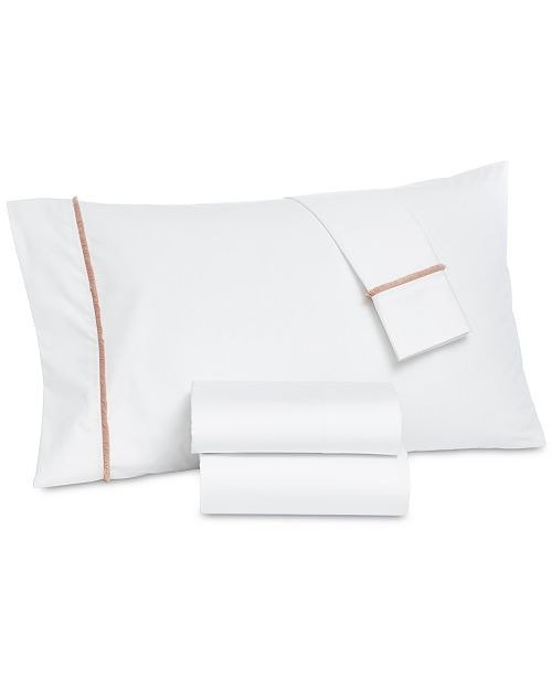 Solid Hem Cotton 325-Thread Count 3-Pc. Twin Sheet Set, Created for Macy's