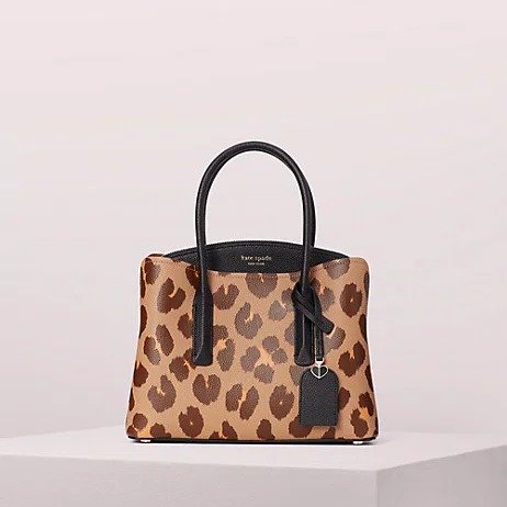 margaux leopard medium satchel
