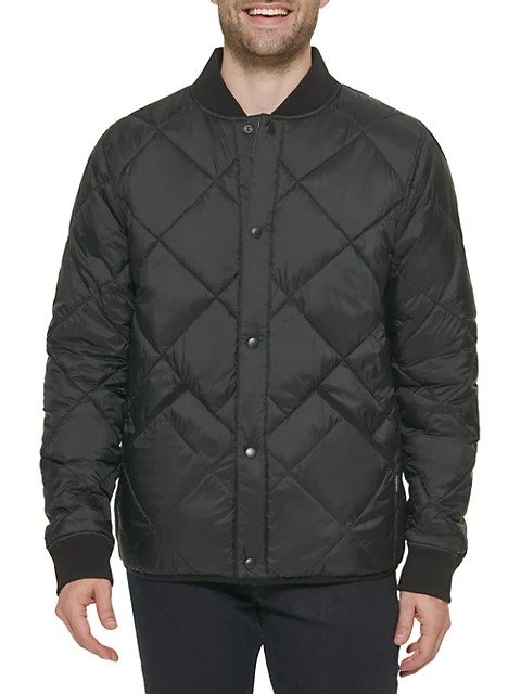 Reversible Quilted Snap-Front Jacket