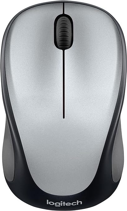M317 Wireless Mouse, 2.4 GHz with USB Receiver, 1000 DPI Optical Tracking, 12 Month Battery, Compatible with PC, Mac, Laptop, Chromebook - Light Steel