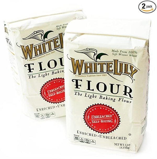 Unbleached Self-Rising Flour, 5-lb bags (2-Pack)