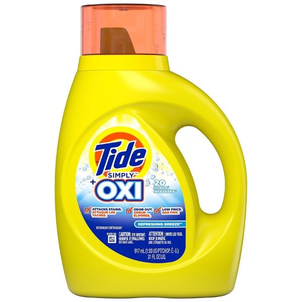 31-OzSimply +Oxi Liquid Laundry Detergent