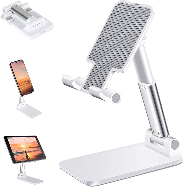 Cell Phone Stand, ANDATE Angle Height Adjustable Cell Phone Stand for Desk