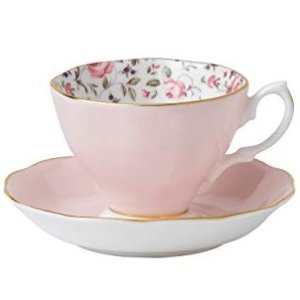 Royal Albert Rose Confetti Teacup and Saucer Set