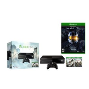 Xbox One 游戏机及两部刺客信条游戏套装+游戏《光环：士官长收藏版》