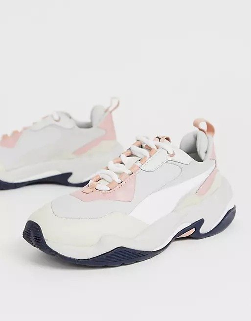 Thunder sneakers in cream and pink