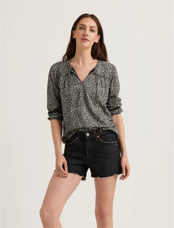Printed Peasant Top | Lucky Brand