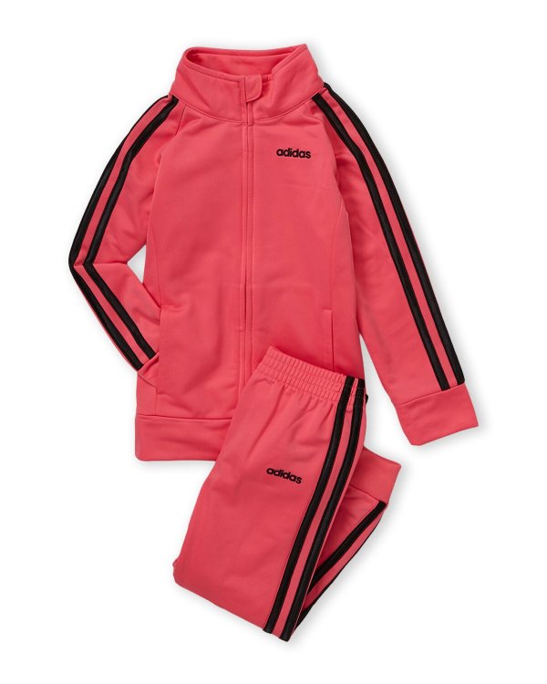 (Toddler Girls) Two-Piece Pink & Black Track Suit Set