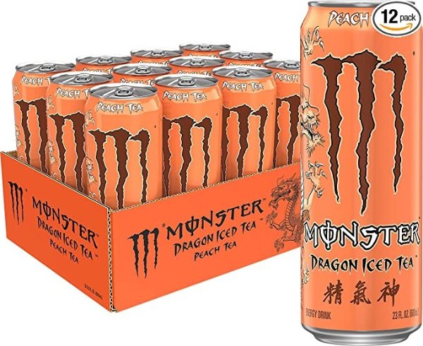  Monster 桃味冰茶能量饮料 12罐装