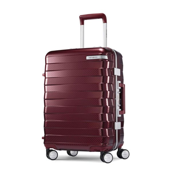 Framelock Hardside Carry On Zipperless Luggage with Spinner Wheels 20" Dark Grey