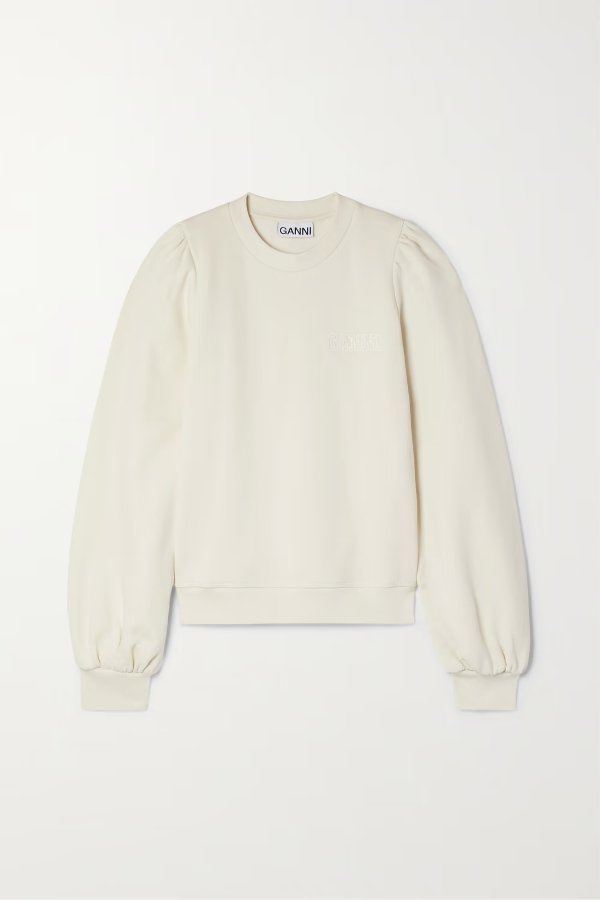 Software Isoli embroidered organic cotton-blend jersey sweatshirt