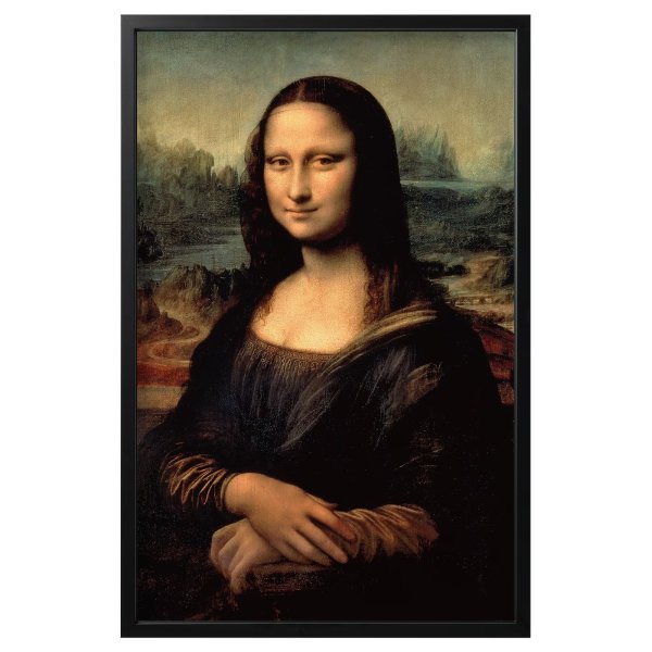 BJORKSTA Picture and frame, Mona Lisa/black, 30 ¾x46 ½" - IKEA