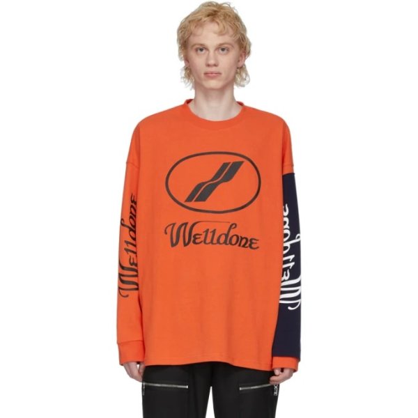 Orange Remake Logo Long Sleeve T-Shirt