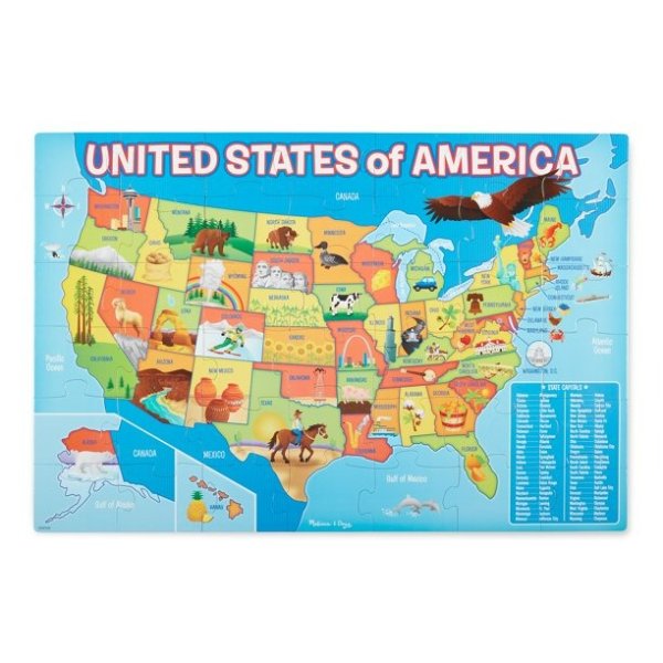 USA Map Giant Floor Puzzle, 42 Piece