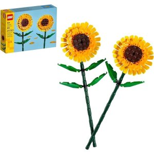 LegoSunflowers Building Kit, Artificial Flowers for Home Decor, Flower Building Toy Set for Kids, Sunflower Gift for Girls and Boys Ages 8 and Up, 40524