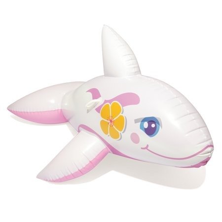 Whale Ride-On Pool Float - Pink/White