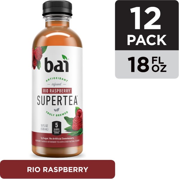 Iced Tea, Rio Raspberry, Antioxidant Infused Supertea, 18 Fluid Ounce Bottle, 12 count